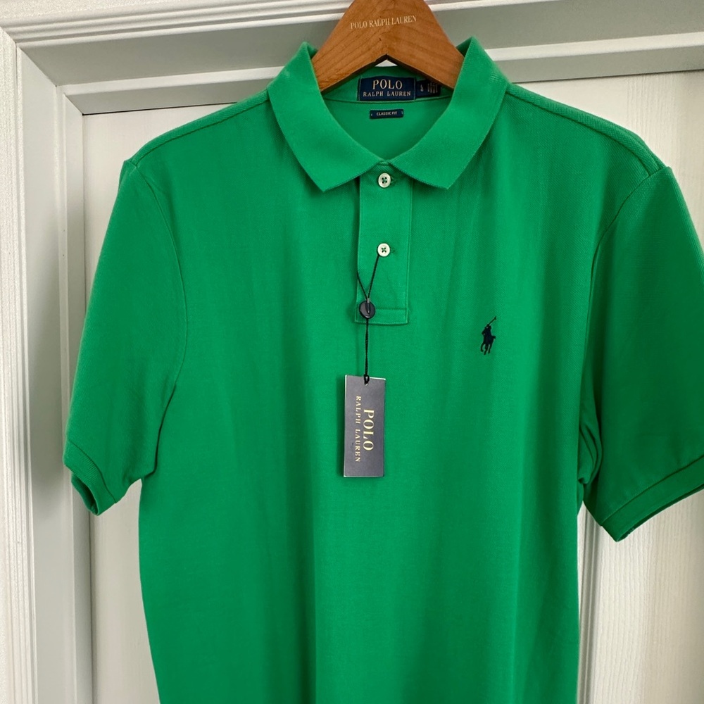 Ralph Lauren Men's Vibrant Green Polo Shirt